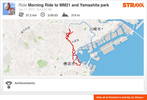 Strava: Morning Ride to MM21 and Yamashita park