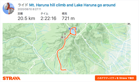 Mt. Haruna hill climb and Lake Haruna go around