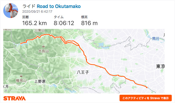 Strava: Road to Okutamako