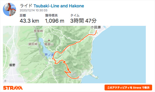 Strava: Tsubaki-Line and Hakone