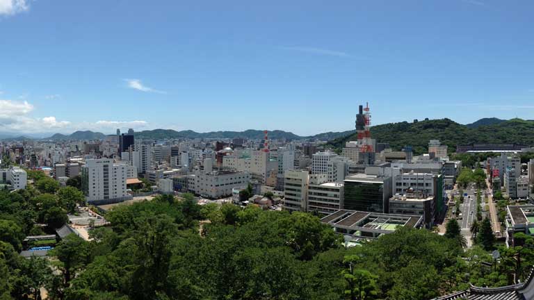 高知城の眺め